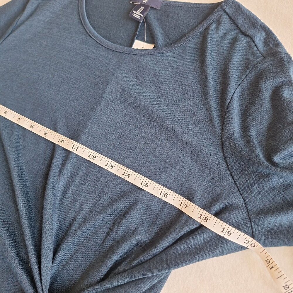 NWT Gap Lightweight Long Sleeve Knot Dress Size L Stretchy Flattering Soft Prepp - Picture 4 of 8
